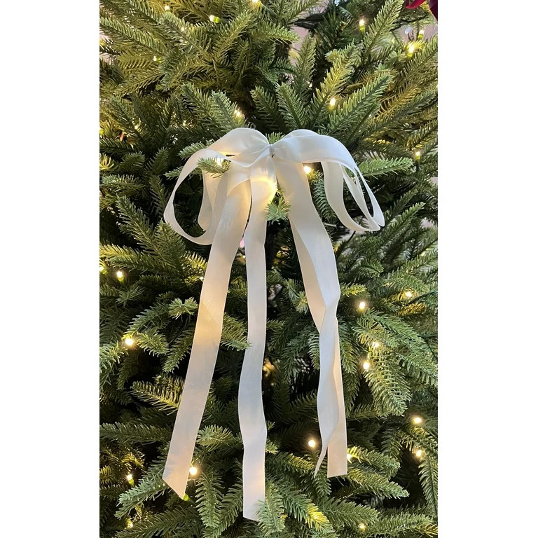 10 Count White Velvet Christmas Drape Bow, 9"x14", by My Texas House | Walmart (US)