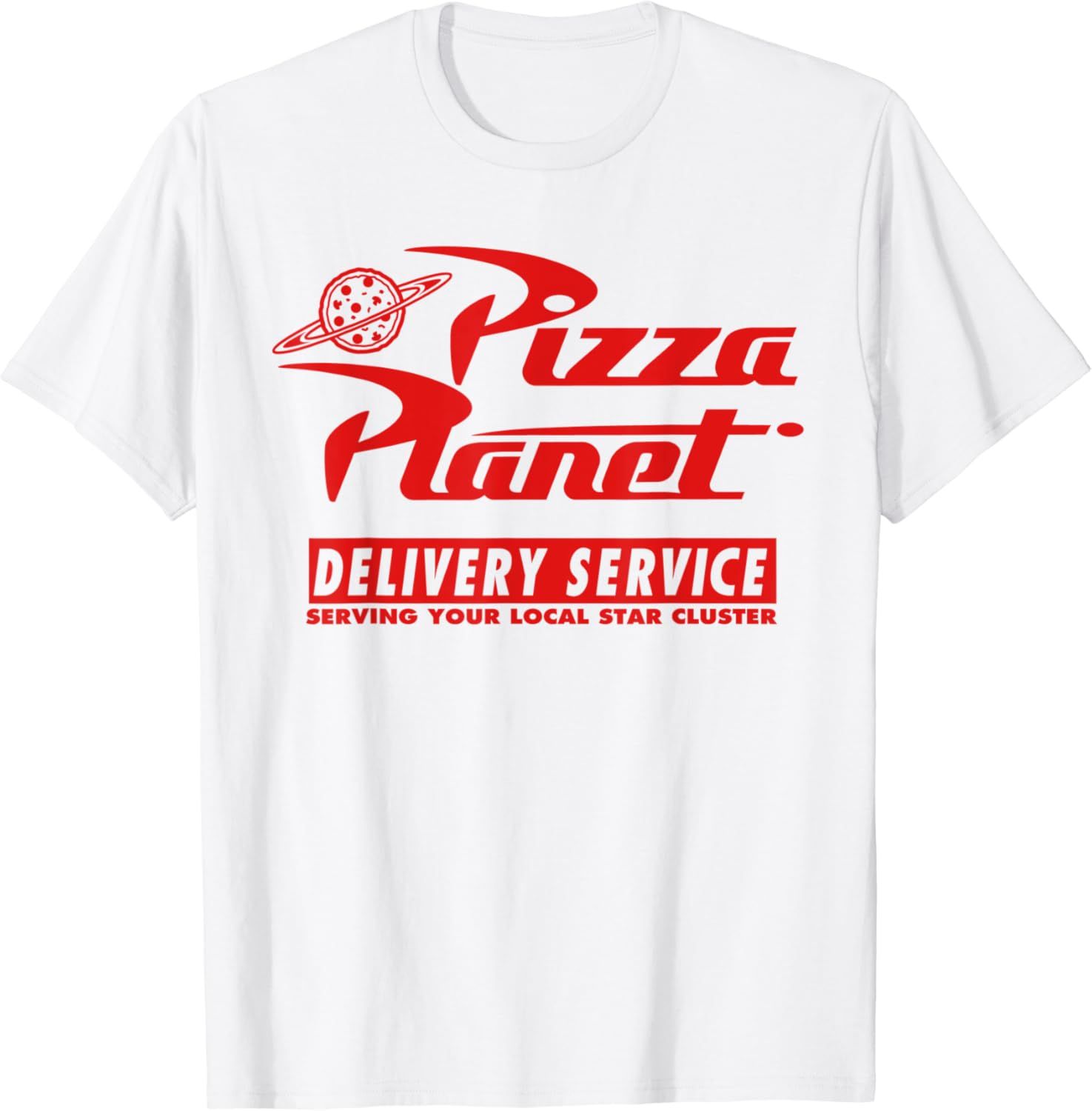 Disney PIXAR Toy Story Pizza Planet Delivery Service White T-Shirt | Amazon (US)