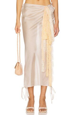 Midi Skirt With Lace Detail
                    
                    Milkwhite | Revolve Clothing (Global)