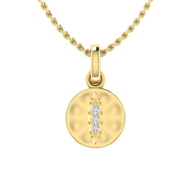 KLEORA IRIS Modern Electrum™ Diamond Cats Eye Circle Pendant | Ernest Jones