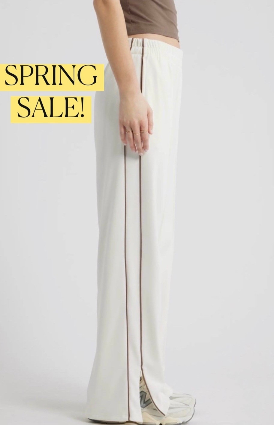 Track pants
Wide leg track pants 

#LTKfitnessgoals #LTKActive