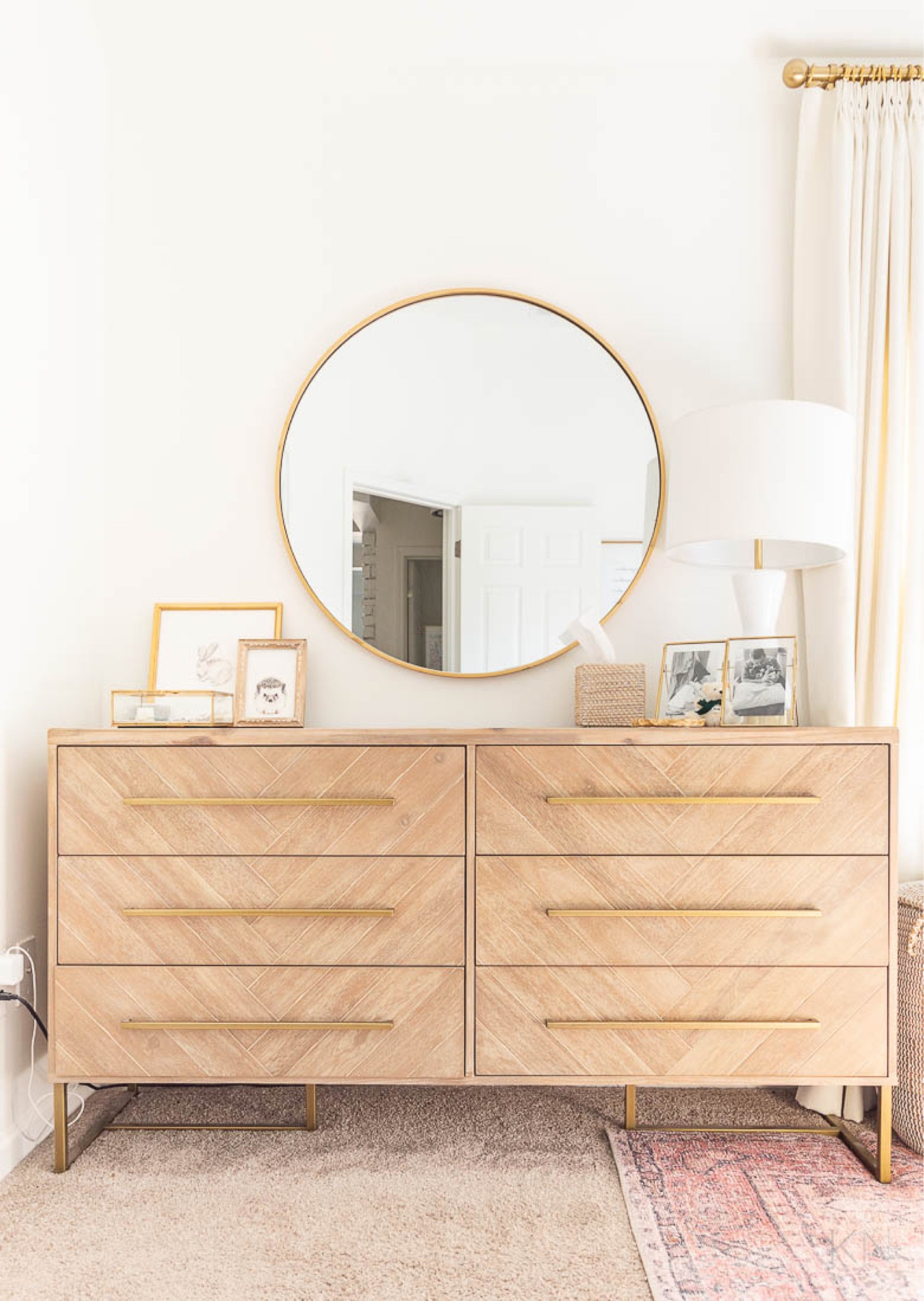 I’ve been asked how I’ve styled Eliza’s dresser now that she’s older, and the main components have stayed the same. The big difference is, the dresser surface no longer doubles as a changing table! home decor little girl bedroom decor purple bedroom round mirror white lamp rattan tissue box girl jewelry box gold picture frame curtain rod

#LTKFindsUnder50 #LTKHome #LTKKids