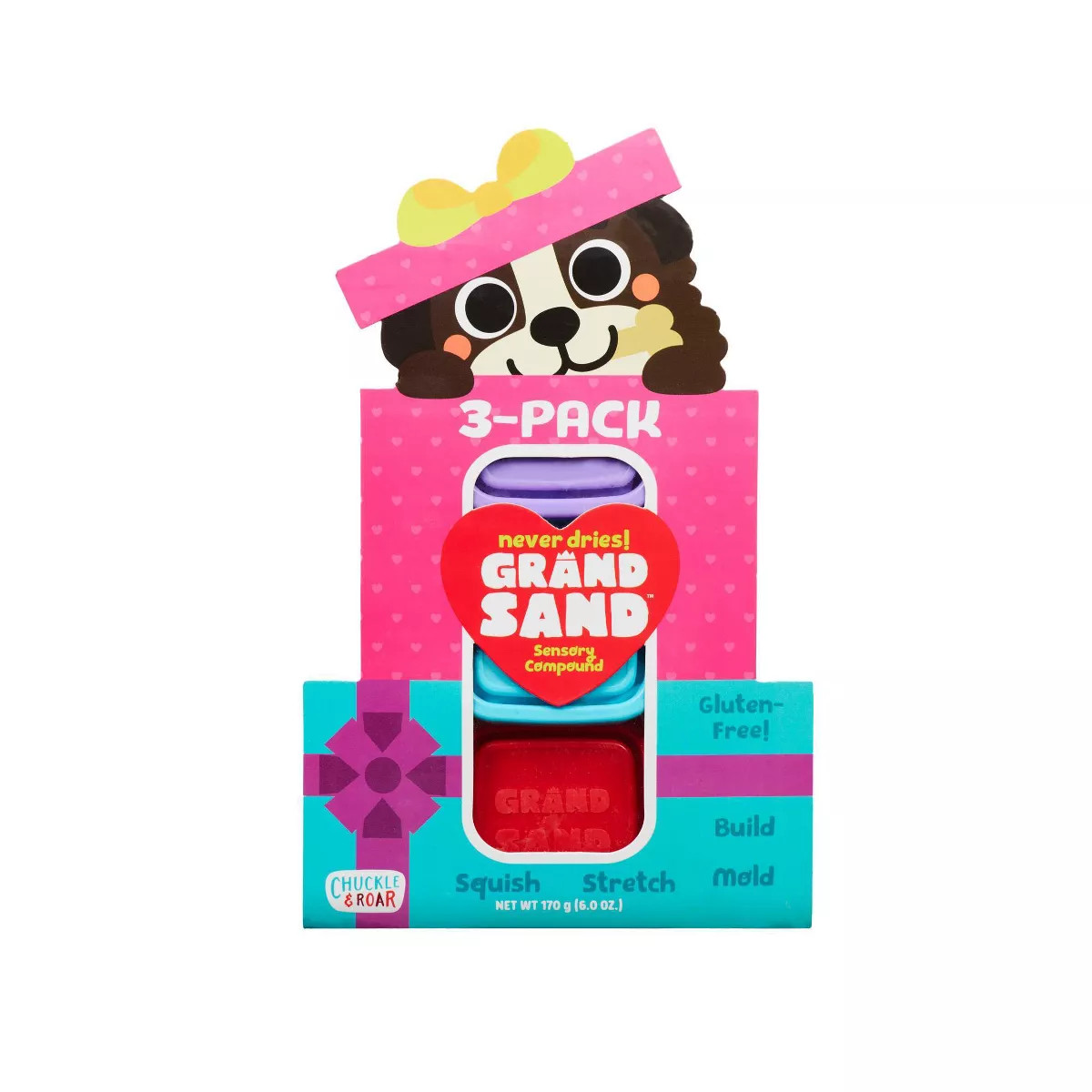 Chuckle & Roar Grand Valentines Sand Art - 3pk | Target