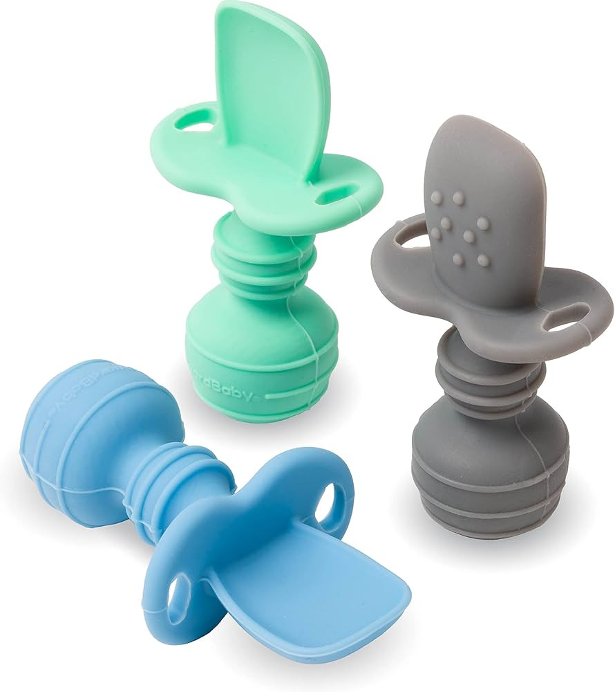 Upward Baby Spoons 3 pack - Baby Spoons Self Feeding 6 Months - Chewable Toddler Utensils with An... | Amazon (US)