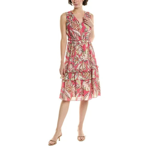 Nanette Lepore Women's Sleeveless Ruffle Midi Dress, Sizes 4-16 | Walmart (US)