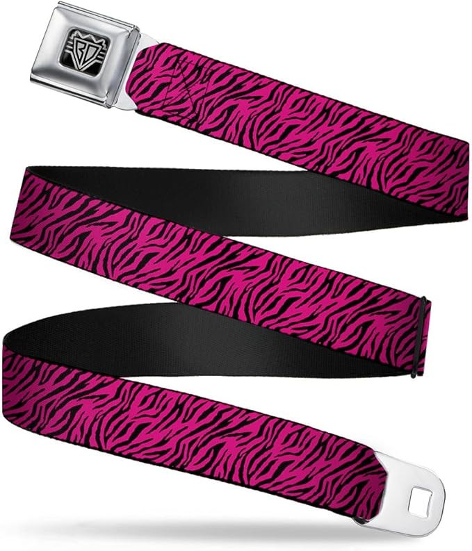 Buckle-Down Seatbelt Belt - Zebra 2 Fuchsia Pink - 1.0" Wide - 20-36 Inches in Length | Amazon (US)