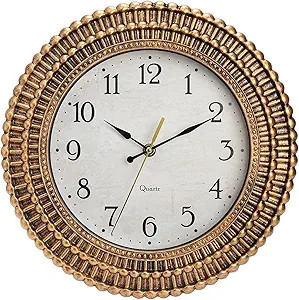 Bekith Wall Clock 12 Inch Silent Non-Ticking Retro Wall Clocks Battery Operated, Round Vintage De... | Amazon (US)