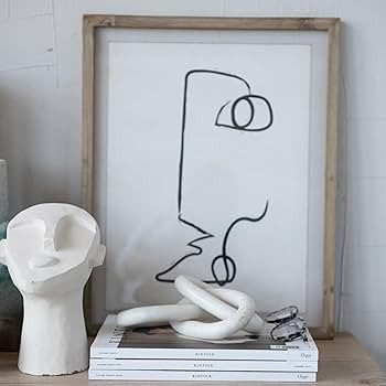 Bloomingville 13"L Decorative Marble Chain Link Figurine, White | Amazon (US)