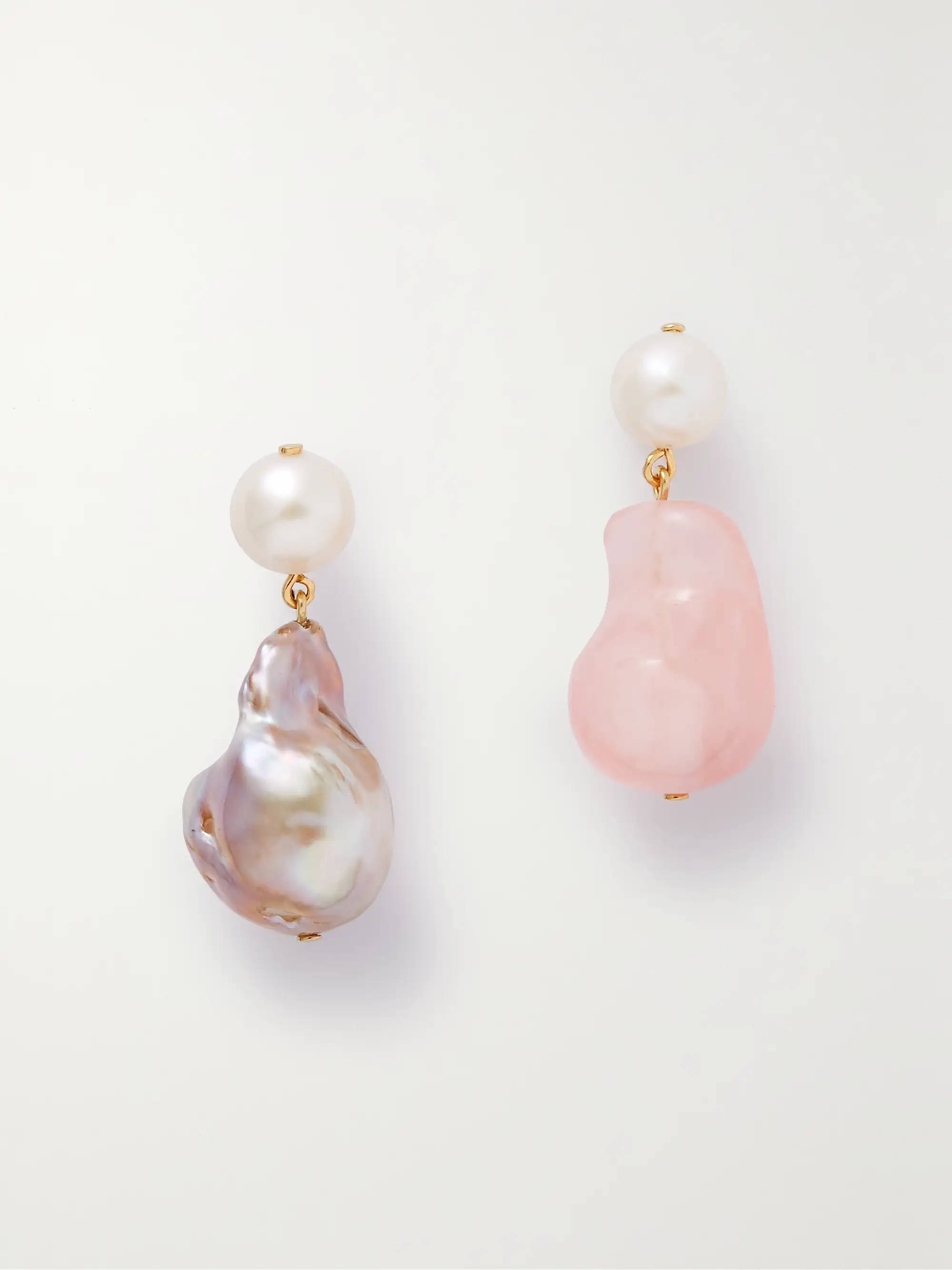 Nebula recycled gold vermeil, pearl and resin earrings | NET-A-PORTER APAC