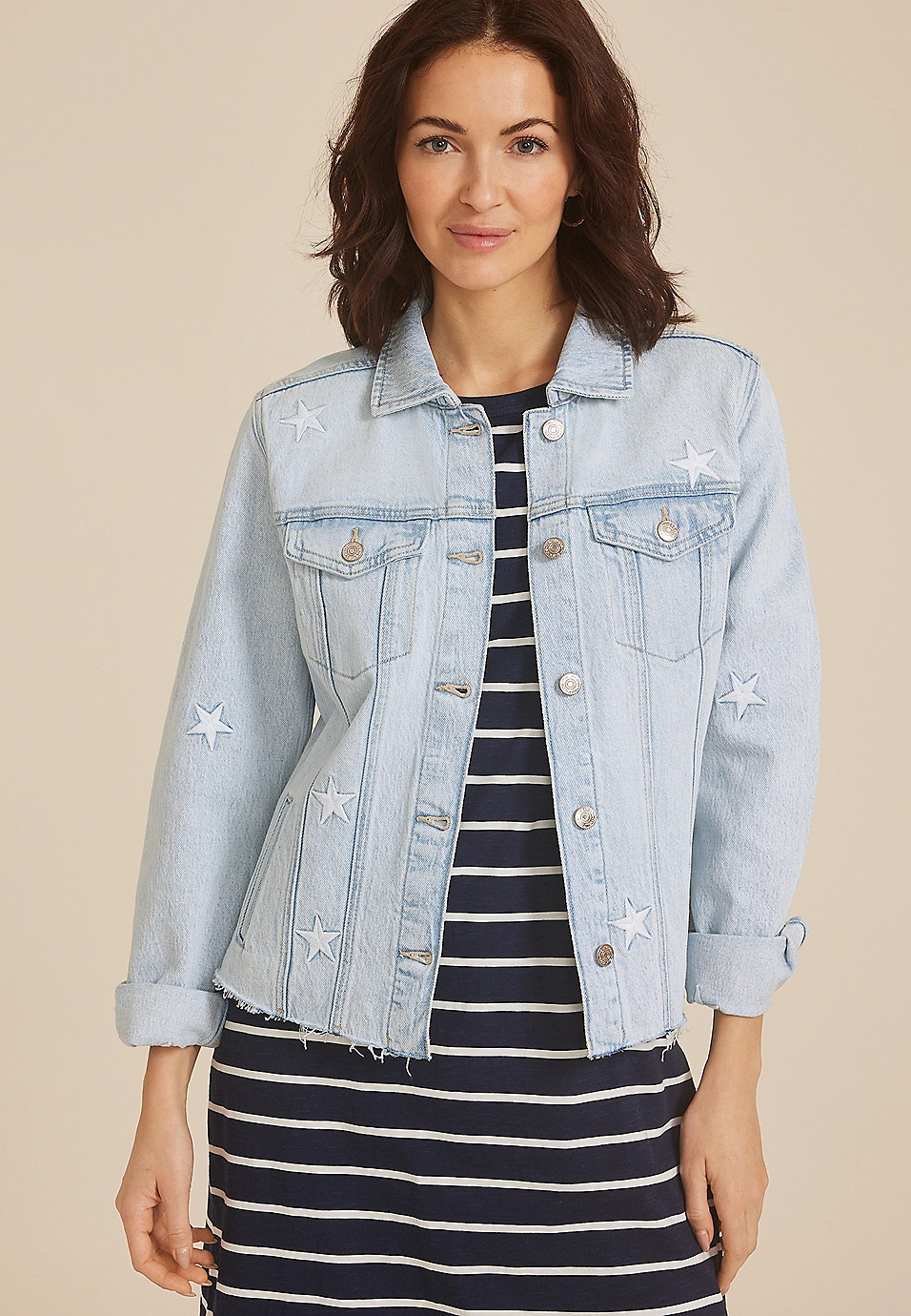 Americana Star Light Denim Jacket | Maurices