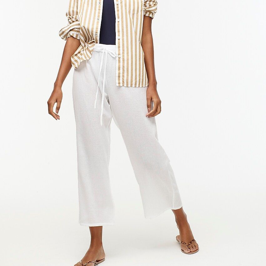 Drapey crinkle-cotton beach pant | J.Crew US