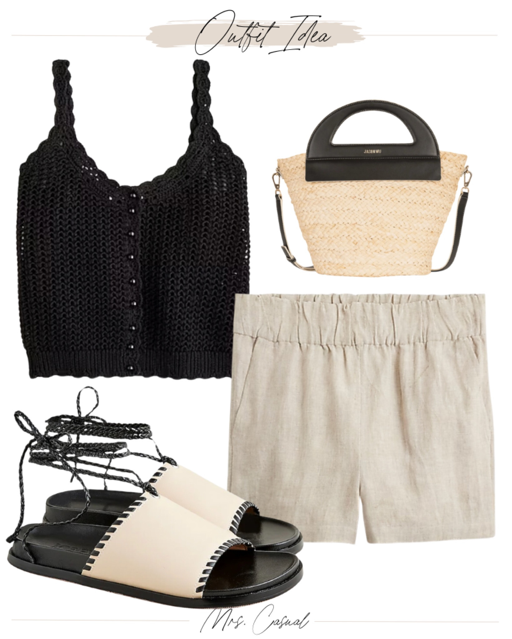 Sweater tank and linen pull on shorts outfit idea 

#LTKSummerSales #LTKStyleTip #LTKOver40