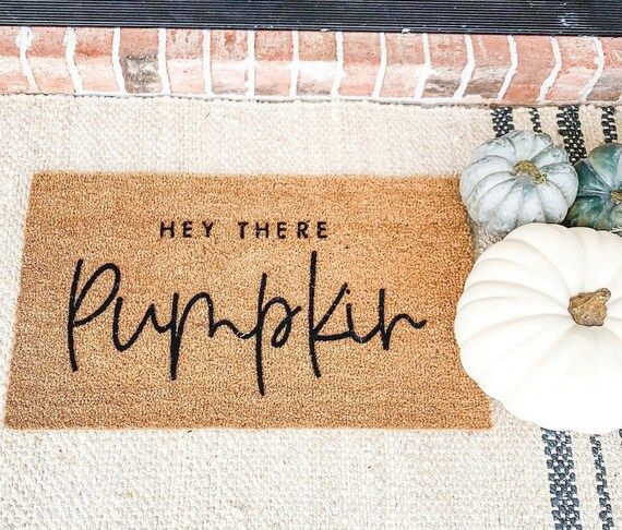Hey There Pumpkin Doormat Halloween Thanksgiving Fall Autumn - Etsy | Etsy (US)