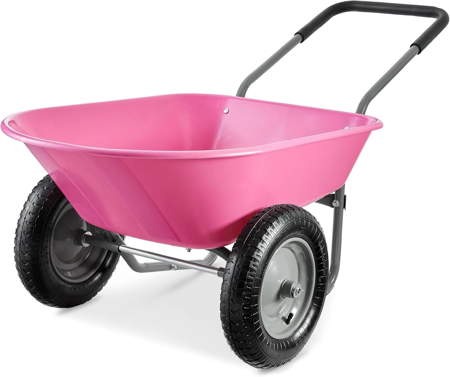 COCOKUN  Dual-Wheel Home Utility Yard Wheelbarrow Garden Cart w/Built-in Stand for Lawn, Gardenin... | Walmart (US)