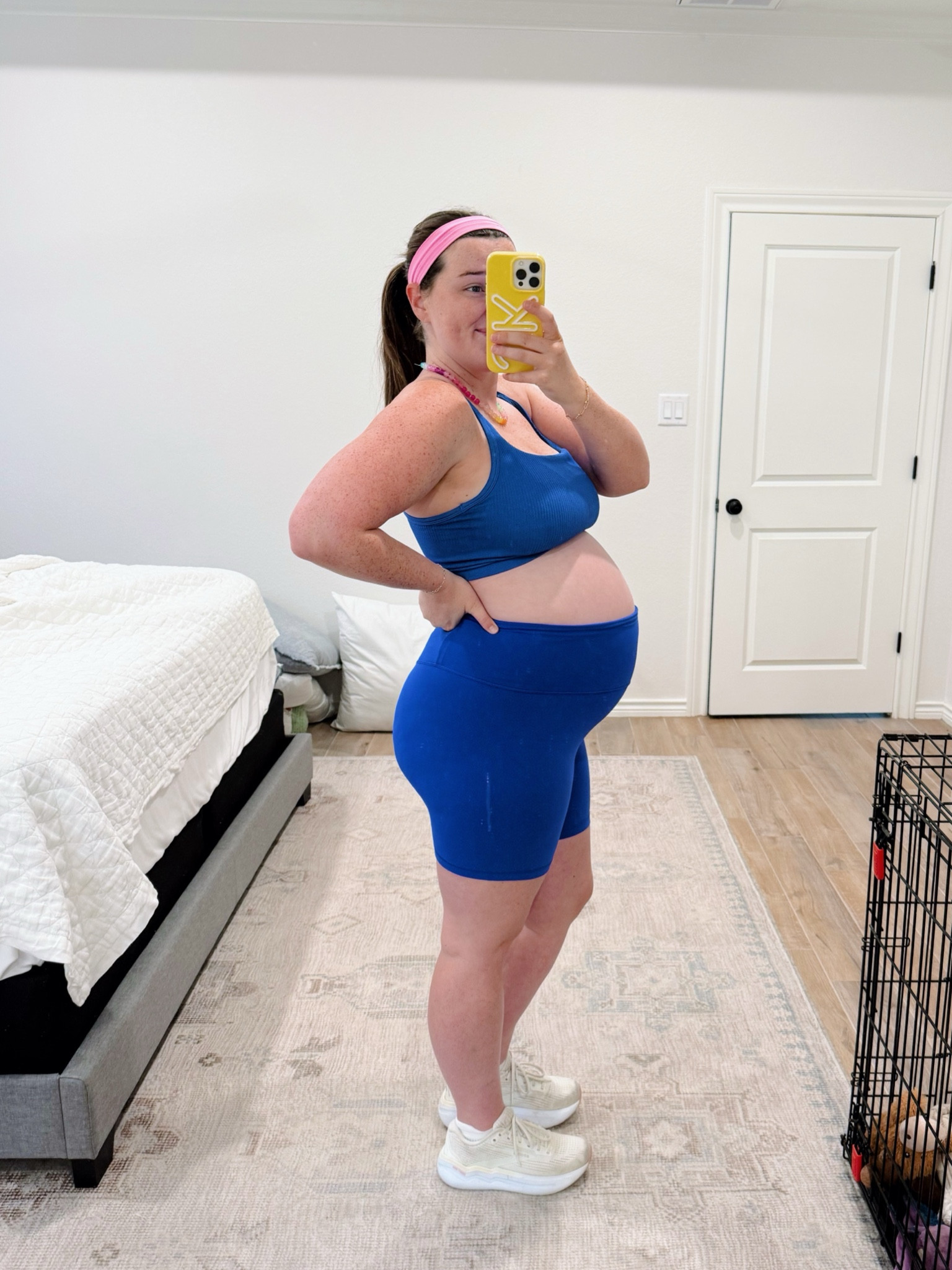 obsessed with these biker shorts + sports bra!! bra is most definitely light support but will be so easy to nurse in! 
Bra - XL
biker shorts - large (run big)


#LTKBump #LTKActive