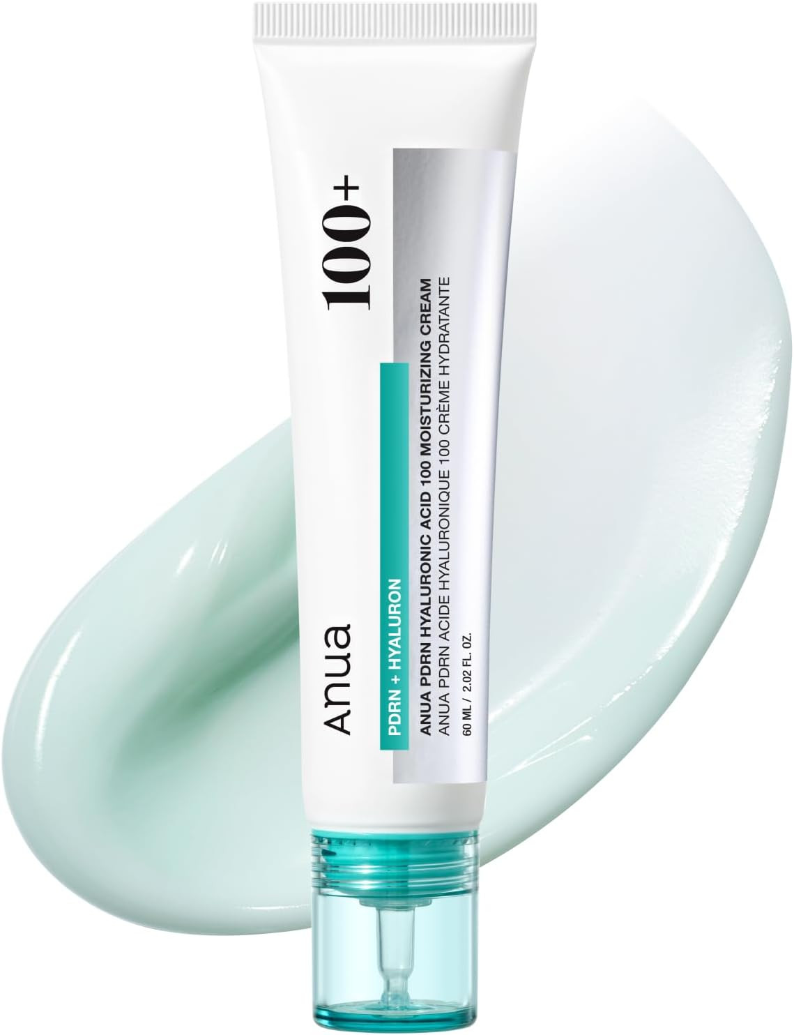 ANUA PDRN Hyaluronic Acid 100 Moisturizing Cream, Lightweight Hydrating Moisturizer with Salmon PDRN, Hyaluronic acid, Collagen for Glass Skin, Korean Skin Care (60ml / 2.02 fl. oz) | Amazon (US)