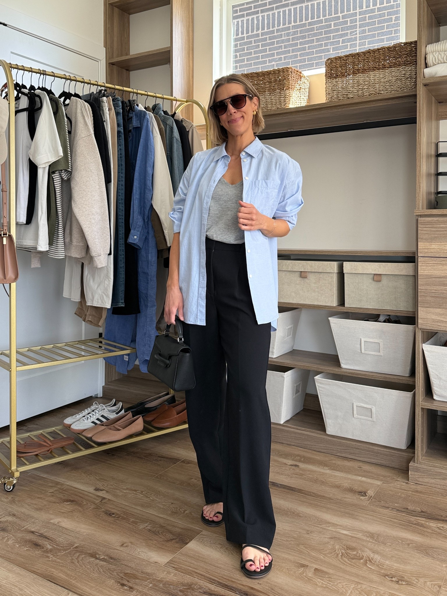 Wearing 4/regular trousers, small tee, XS button-up shirt, sandals tts 

#LTKFindsUnder100 #LTKStyleTip #LTKFindsUnder50