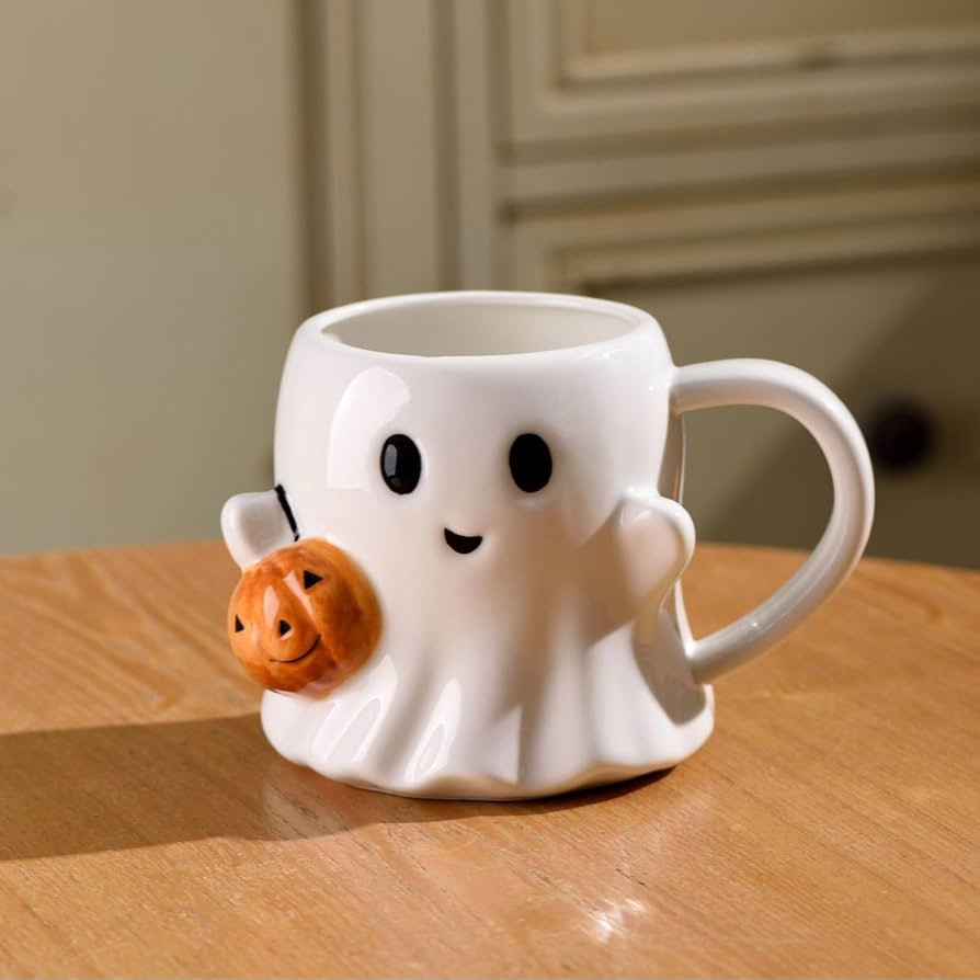 2025 New Ghost Pumpkin Cup Cute Spooky Ghost & Pumpkin Design Travel Mug, Halloween Cups with Han... | Amazon (CA)
