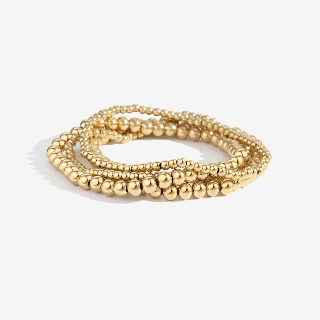 3mm & 5mm Beaded Bracelet Stacking Set | Mint & Lily