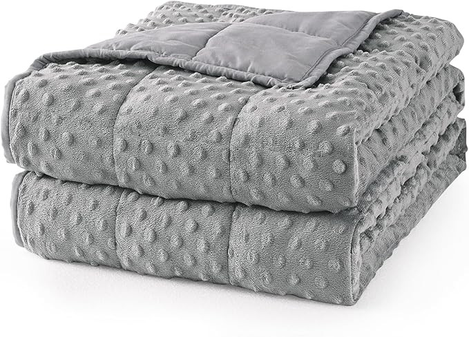 Mr. Sandman Weighted Blanket for Adults Queen, Minky Dots Heavy Blanket for Woman,Man Sleeping/Ca... | Amazon (US)