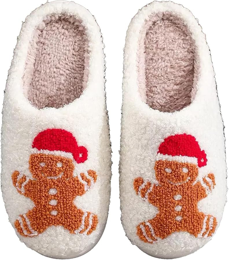 Christmas Slippers Reindeer Slippers for Women and Men Holiday Halloween Slippers Indoor Bedroom ... | Amazon (US)