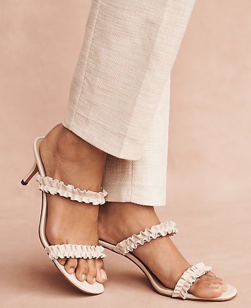 Joanne Ruffle Heeled Sandals | Ann Taylor (US)