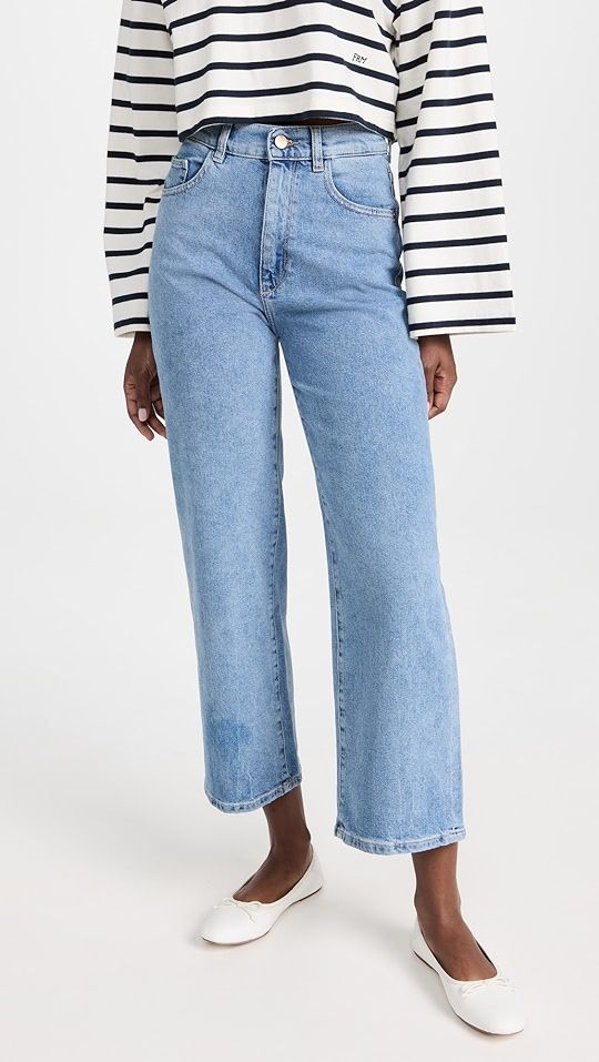 Hepburn Wide Leg High Rise Vintage Ankle Jeans | Shopbop
