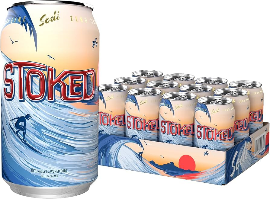 Sodi | Better For You Sparkling Soda Pop | Stoked | Zero Sugar | Zero Caffeine | Zero Colors or D... | Amazon (US)
