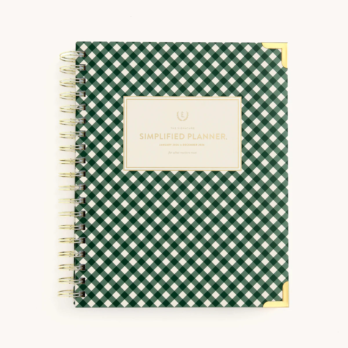 2026 Weekly Planner | Spiral Simplified Planner Camp Gingham | Simplified by Emily Ley