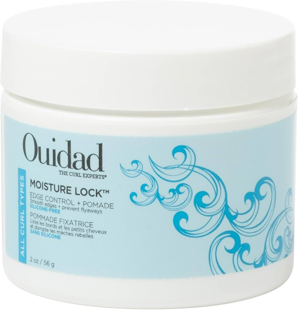 Ouidad Moisture Lock Edge Control + Pomade - 2 oz, Hair Styling Pomade with Flaxseed Oil, Marshma... | Amazon (US)