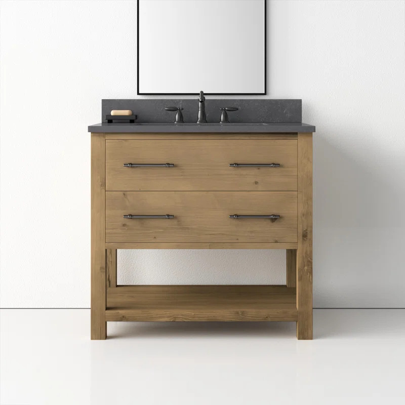 Keri 36'' Single Bathroom Vanity with Marble Top | Wayfair North America