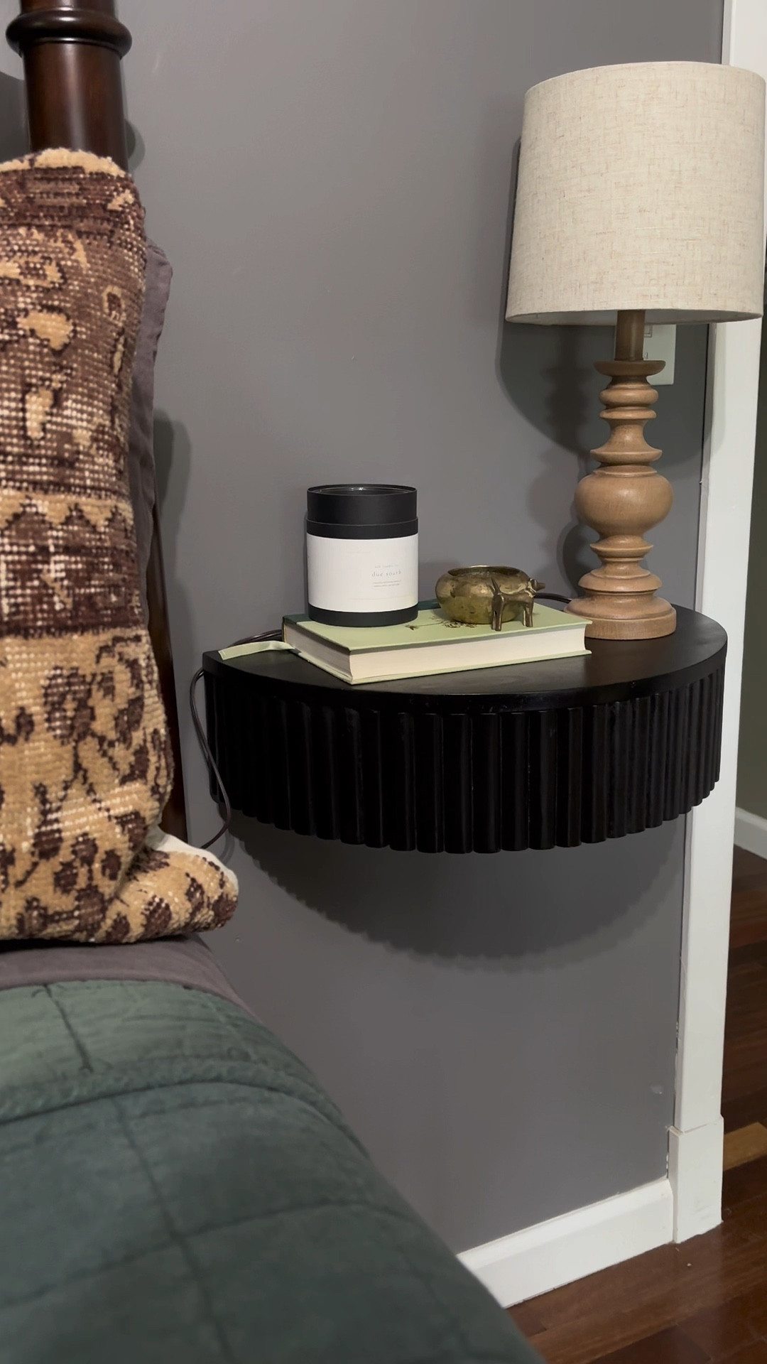 Perfect nightstand for such a small space!

#LTKHome