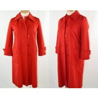 1970s MOD Cherry Red Trench Coat by Forecaster of Boston | Etsy (US)