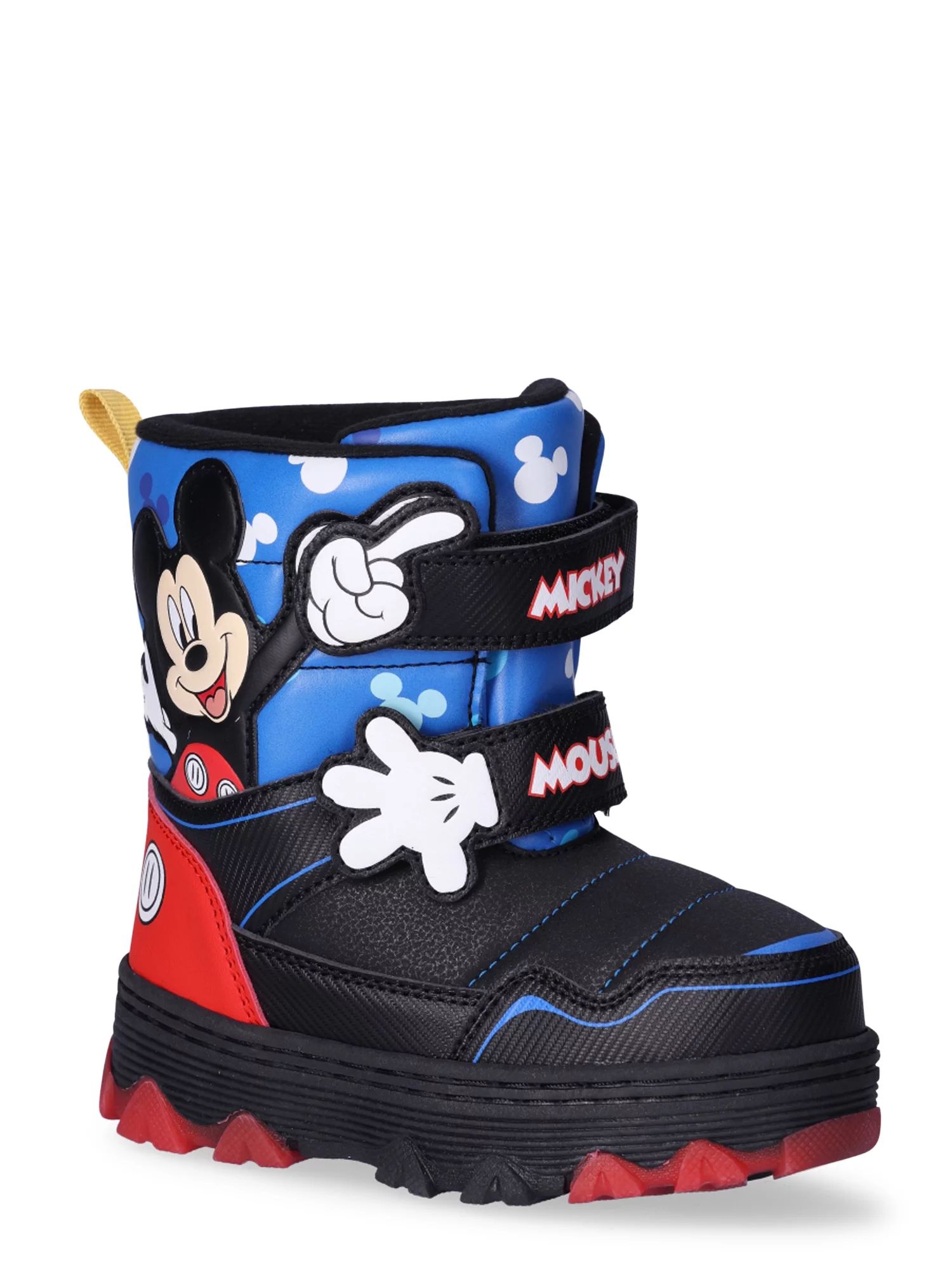 Mickey Mouse Toddler Boy Light Up Winter Snow Boots, Sizes 7-12 | Walmart (US)