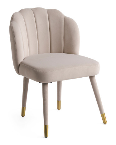 Shell Back Velvet Dining Chair | TJ Maxx