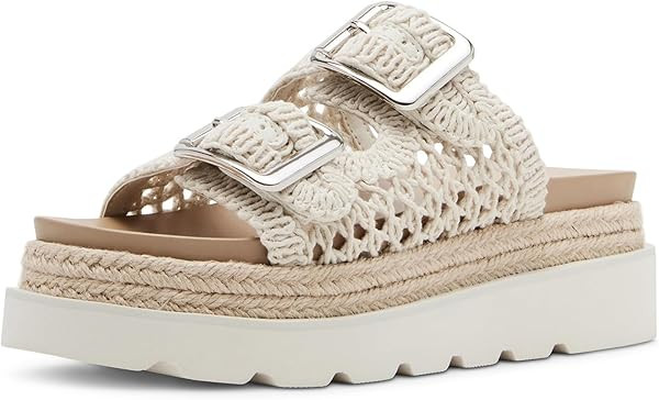 DOEYG Platform Sandals for Women Summer Beach Raffia Slide Sandals Comfortable Casual Woven Straw... | Amazon (US)