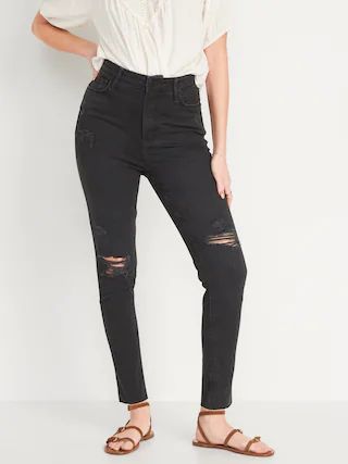 FitsYou 3-Sizes-in-1 Extra High-Waisted Rockstar Super-Skinny Ripped Jeans for Women | Old Navy (US)