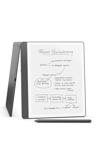 Amazon Kindle Scribe (64GB) - Your notes, documents and books, all in one place. With built-in AI notebook summarization. Includes Premium Pen - Tungsten | Amazon (US)