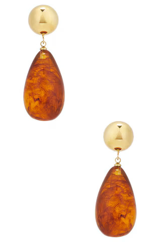 SHASHI Stables Lucite Drop Earring in Amber from Revolve.com | Revolve Clothing (Global)