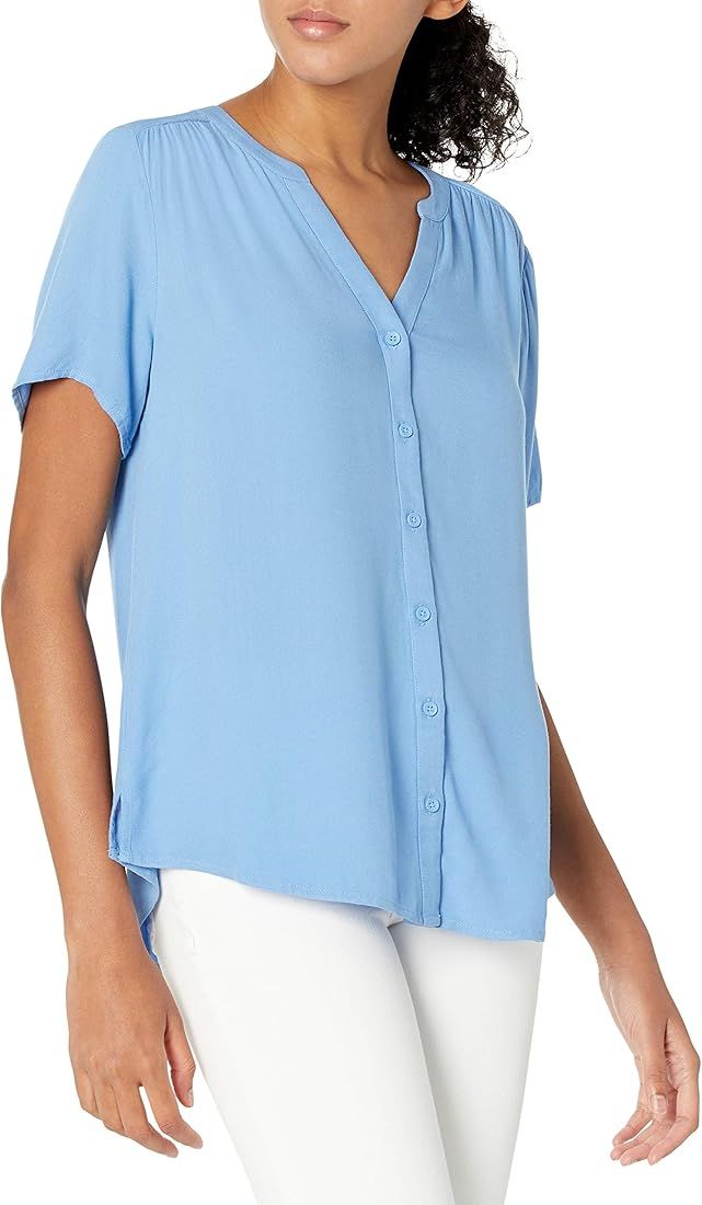 Amazon Essentials Women's Short-Sleeve Woven Blouse | Amazon (US)