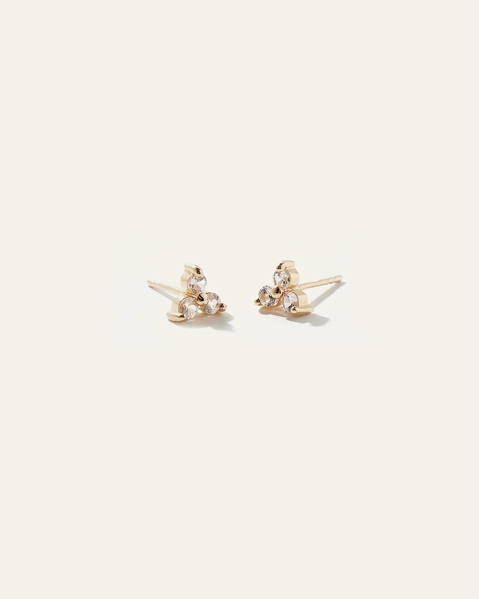 White Sapphire Triad Studs | Quince