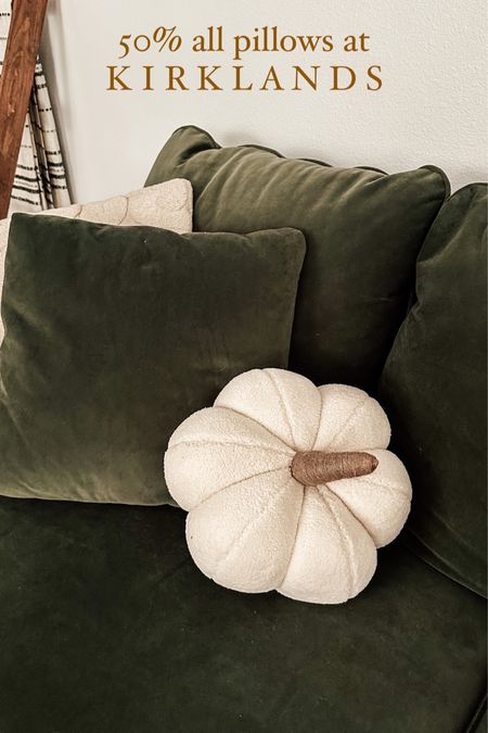 $20 pumpkin pillow from Kirklands! All their pillows are 50% off through the weekend 

#LTKSeasonal #LTKsalealert #LTKunder50