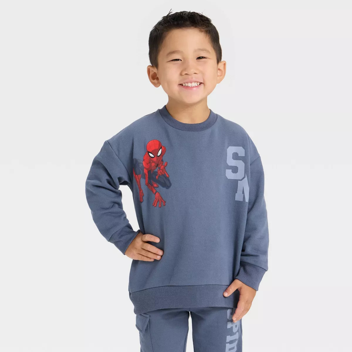 Toddler Boys' 2pc Marvel Spider-Man Fleece Pullover and Bottom Set - Blue | Target