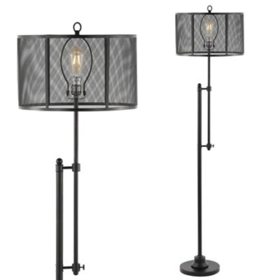 Jonathan Y Noah Modern Industrial Iron Height-Adjustable LED Floor Lamp | Ashley Homestore