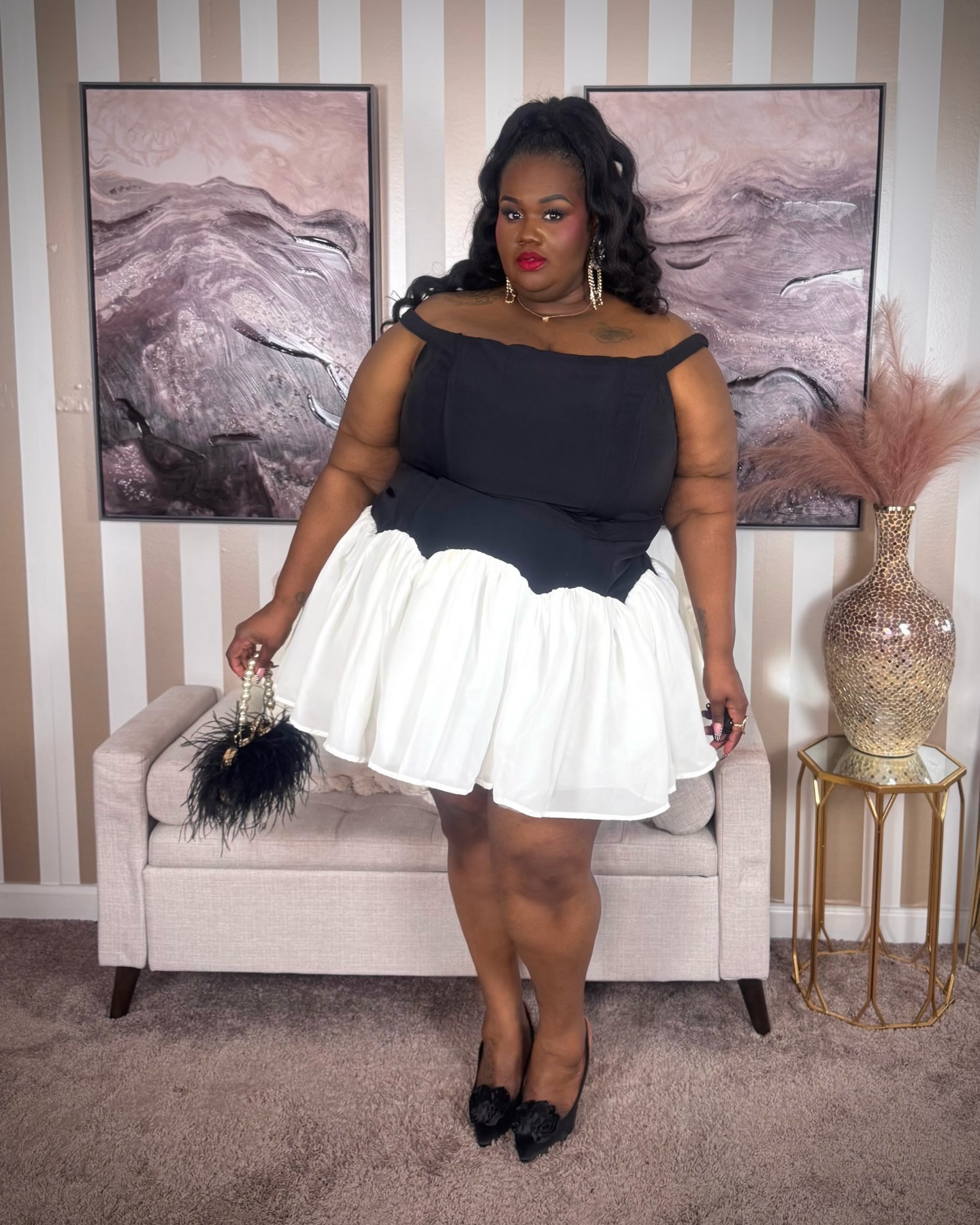 @grindpretty always sets the tone ✨ An intimate private dinner and the reveal of the first cover of the year for Grind Pretty Magazine, starring Jessica Devine. Community, celebration, and elevated vibes. This is how you grind pretty 💫. 

Outfit details below 👇🏽 Tell me your favorite part of the look ✨

Dress: @eloquii 
Shoes: @dillards @katyperrycollections 
Lippie: Bawse Lady @thelipbar 

#PlusSizeFashion #CurvyStyle #StyleInspo #AtlantaFashion #GrindPretty