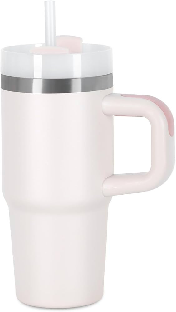 14 Oz Tumbler with Handle and Straw for Kids, Stainless Steel Vacuum Insulated Tumbler Keep Cold ... | Amazon (US)