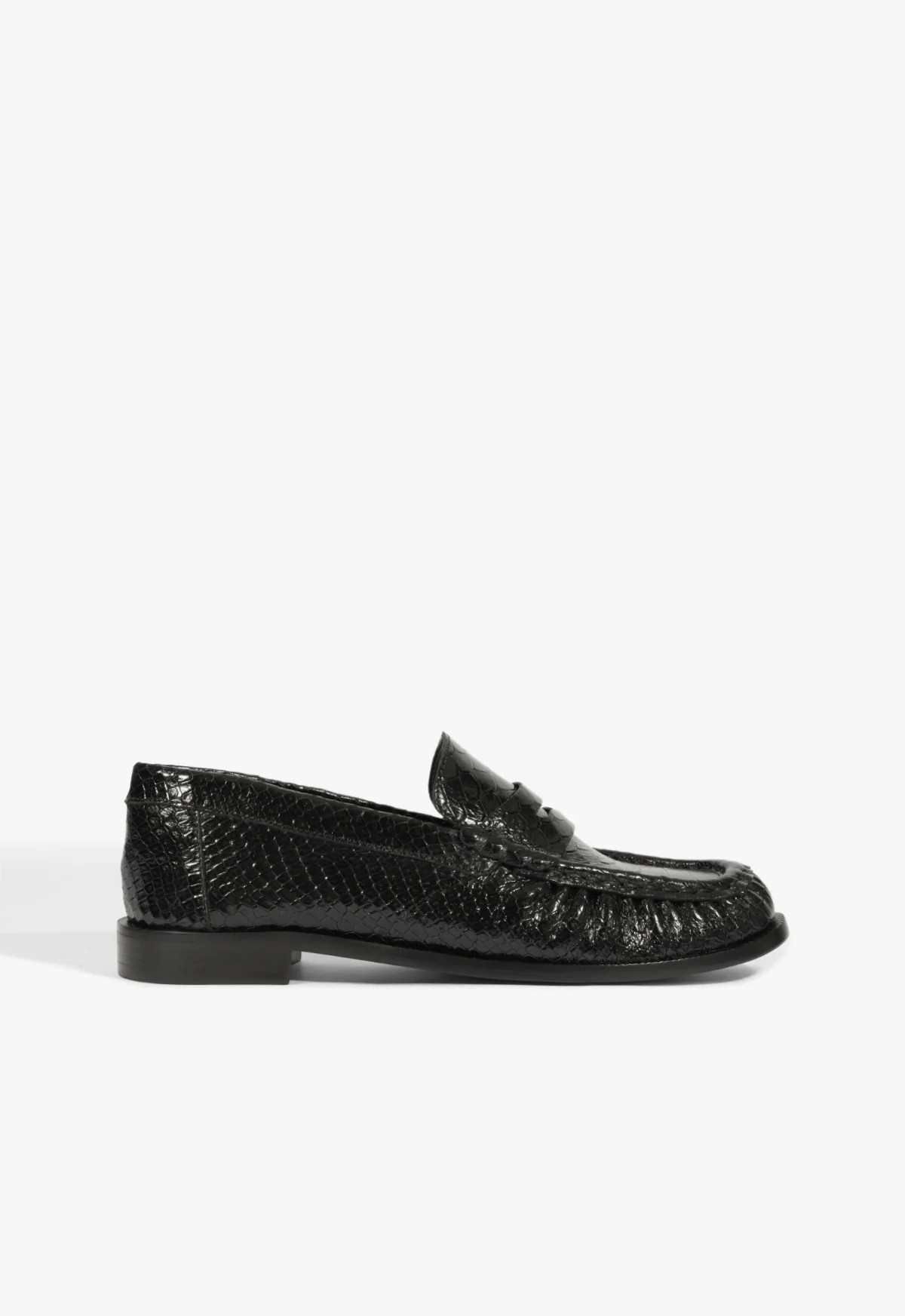 Tyche Black Low Block Heel Loafer | SCHUTZ | Schutz (US)