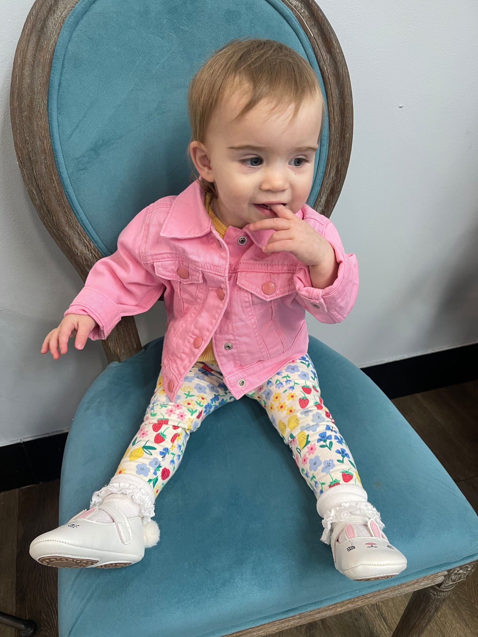 Spring Sweetheart in Pastels + Prints!
This little cutie is bringing all the sunshine vibes in her yellow tee, pink denim jacket, and the most cheerful floral leggings! This look is perfect for Easter celebrations, spring outings, or just twirling through toddlerhood in style.

The bubblegum pink jacket adds a pop of fun to the classic yellow-and-white combo, while the pastel-print leggings are filled with bunnies, chicks, and spring blooms—yes please! And don’t miss those darling bunny-face shoes with ruffle socks to complete the look.

Outfit details:
	•	Yellow short sleeve T-shirt – bright + breezy for spring days
	•	Pink denim jacket – lightweight layering with a pop of color
	•	Pastel floral leggings – adorable Easter-ready print
	•	Bunny shoes – the sweetest touch with little ears + embroidered faces
	•	White ruffle socks – classic, cozy, and cute

Perfect for: Easter photos, egg hunts, spring birthdays, or everyday playtime in style!

Toddler girl Easter outfit, pastel toddler clothes, spring toddler fashion 2025, bunny baby shoes, toddler girl floral leggings, pink denim jacket toddler, yellow toddler tee, baby girl Easter look, toddler outfit ideas spring, LTK kids style


#LTKBaby #LTKFindsUnder50 #LTKKids