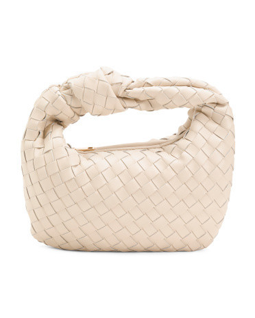 Leather Woven Knot Clutch Bag For Women | TJ Maxx