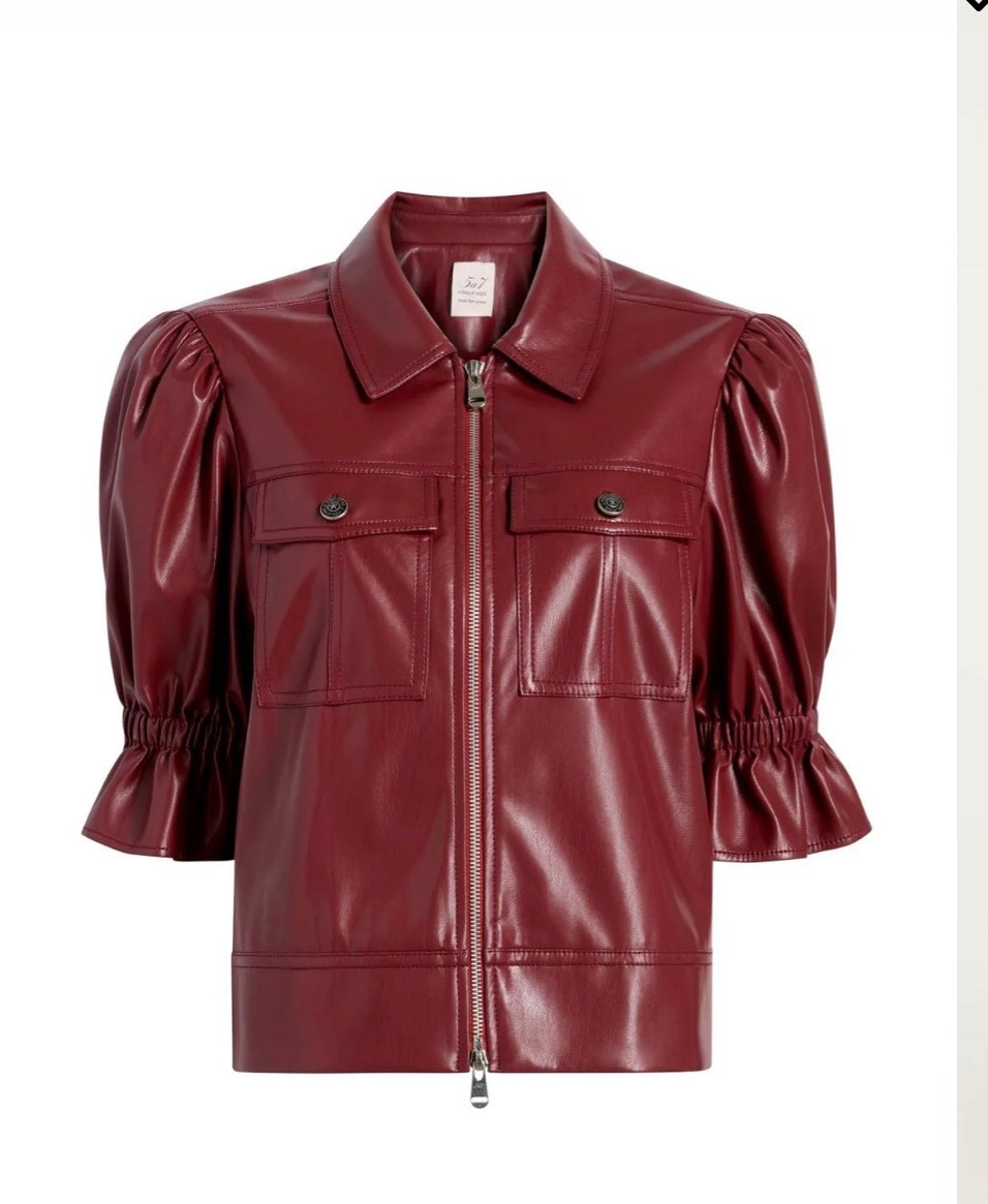 Vegan burgundy jacket on sale!! 

#LTKOver40 #LTKSaleAlert #LTKSeasonal